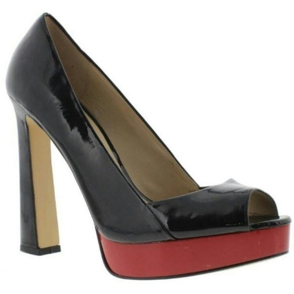 Zara Shoes - Zara Peep Toe Color block Pumps Patent Leather Sz 40 NWoB